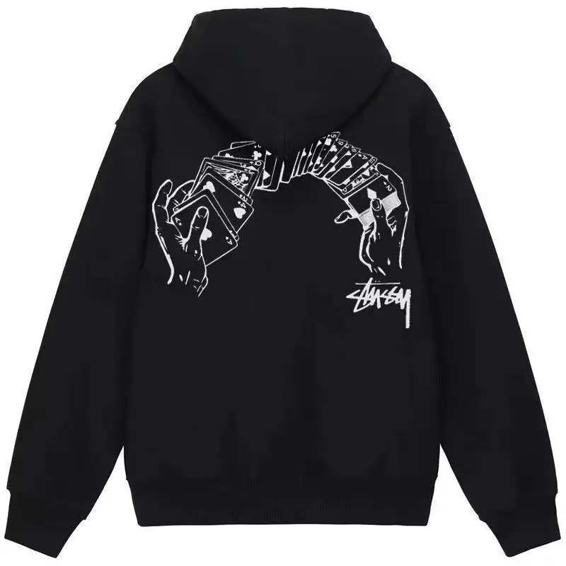 2024 New Casual Wear Warm Cotton Men and Women Hooded Hoodie Fashion Trend Printed Couple Hooded Sweatshirt Garment Top