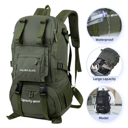 50L Camping Backpack Large Hiking Travel Bags Outdoor Sports Equipment Waterproof Oxford Shoulder Mountain Climbing Rucksack