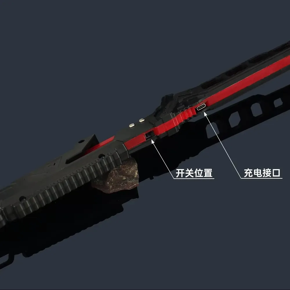 Cyberpunks مع غمد 80 سنتيمتر/31.5in سيف ساموراي ليتسبر لعبة الأجهزة الطرفية نموذج الدعائم الطاقة الحرارية تحصيل اللعب هدية