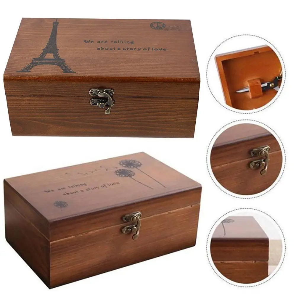 Portable Empty Household Needle Thread Storage Case Sewing Kit Box Wooden Box Sewing  Storage Case