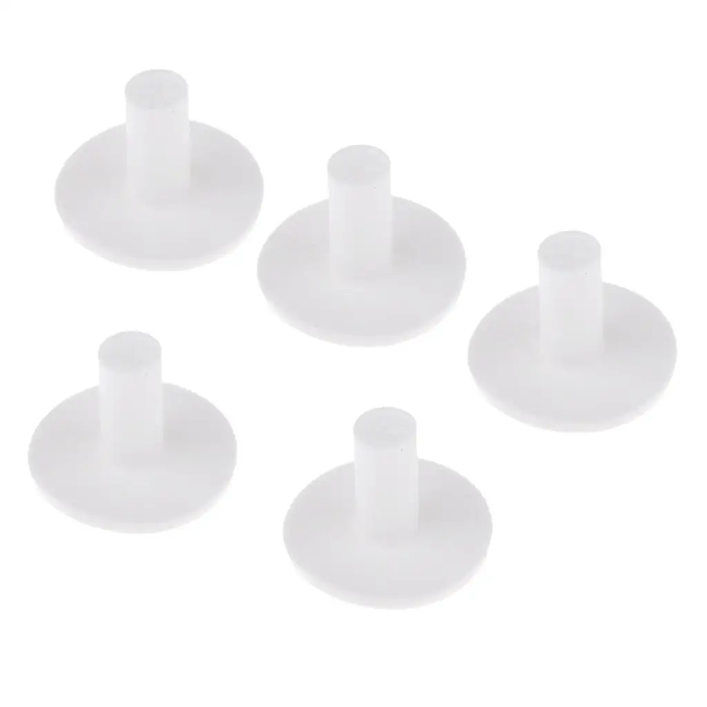 5Pcs/Pack Rubber Golf Tees Holder Golf Tee Driving Range Practice Mat 35mm Durable Golfer Accessories Training Tool - White