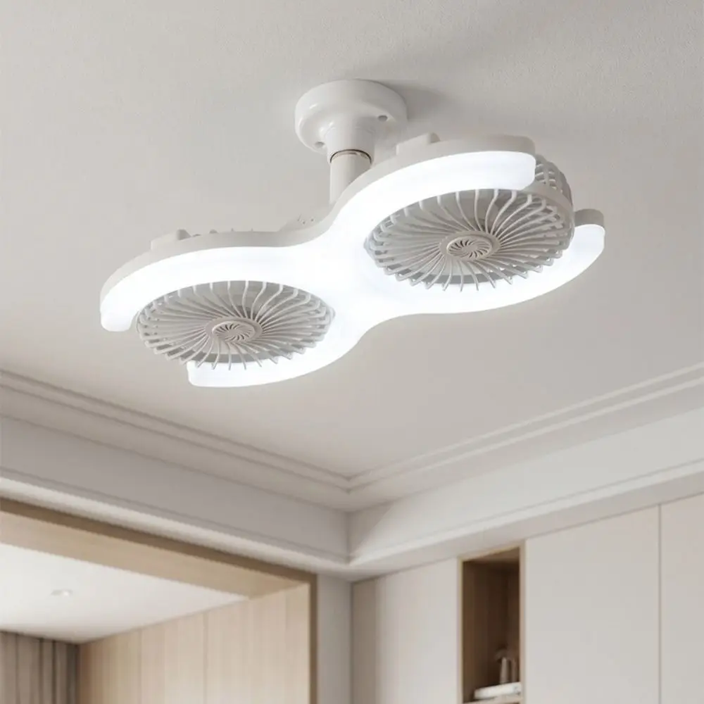 E27 Socket Fan Light Ultra-Powerful Quiet Electric Fan Light Soft Illumination Even Illumination Ceiling Fan Light Study Room