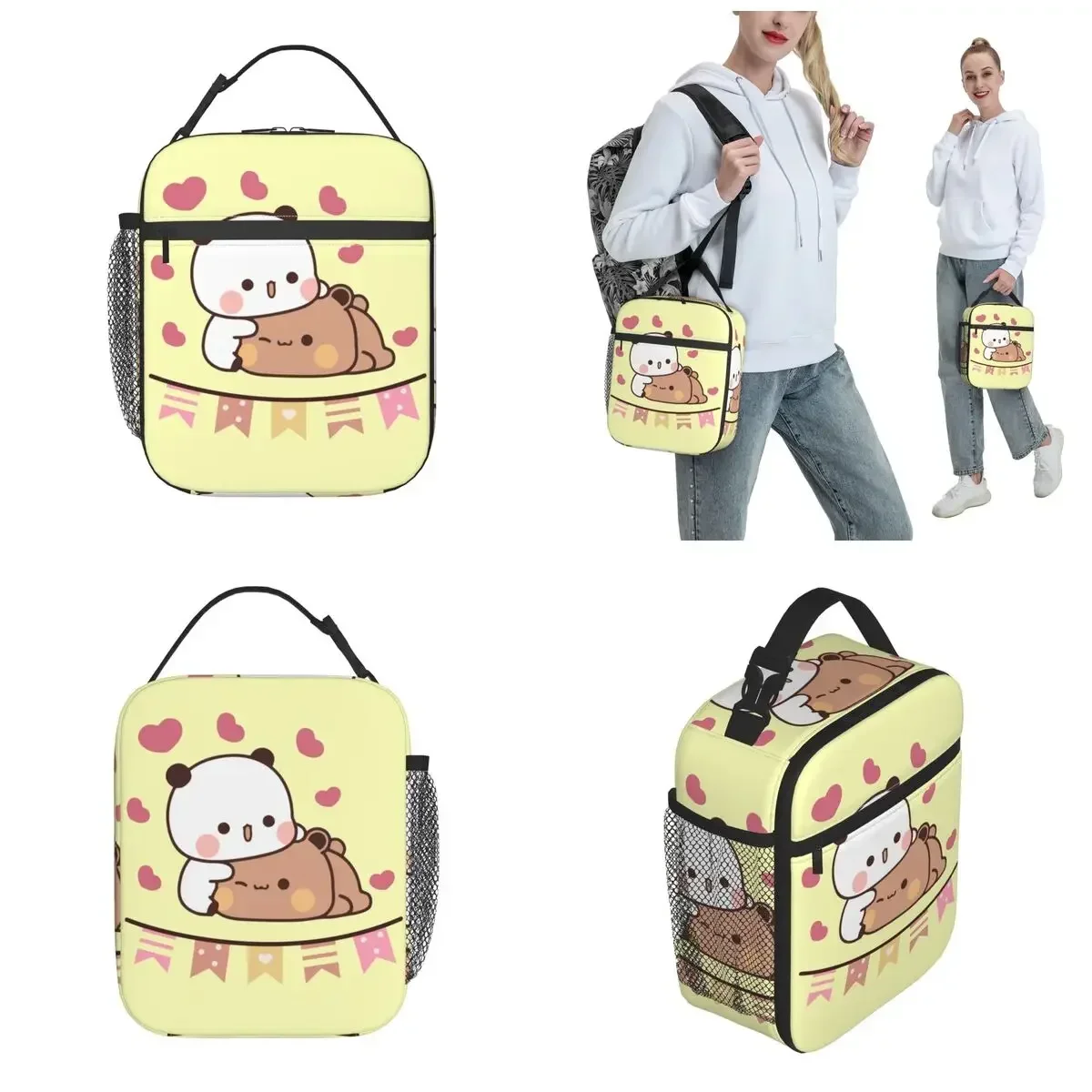 Lunch Boxes Bear And Panda Bubu Dudu Love Product Lunch Food Box Multifunction Thermal Cooler Lunch Box For School