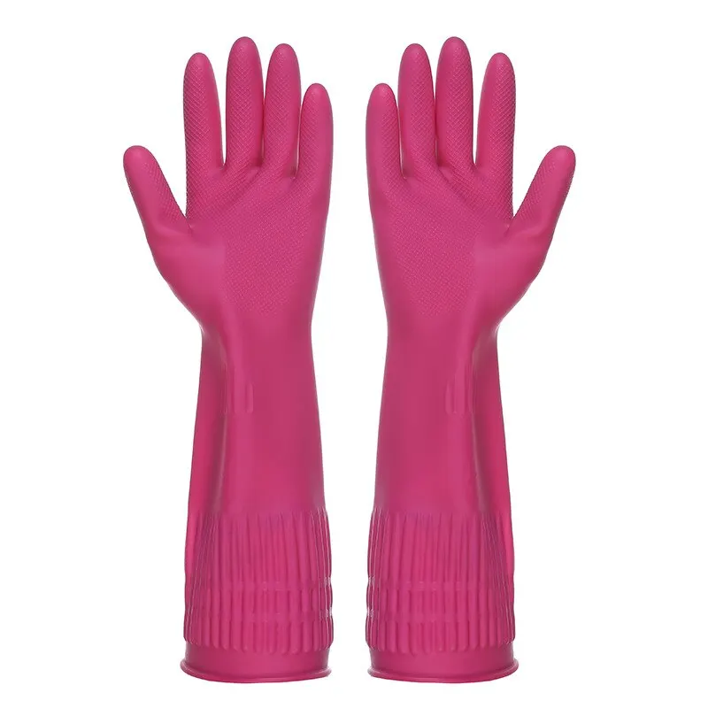 Soft And Comfortable Rubber Cleaning Gloves For Washing, Long Rubber Kitchen Cleaning Accessories