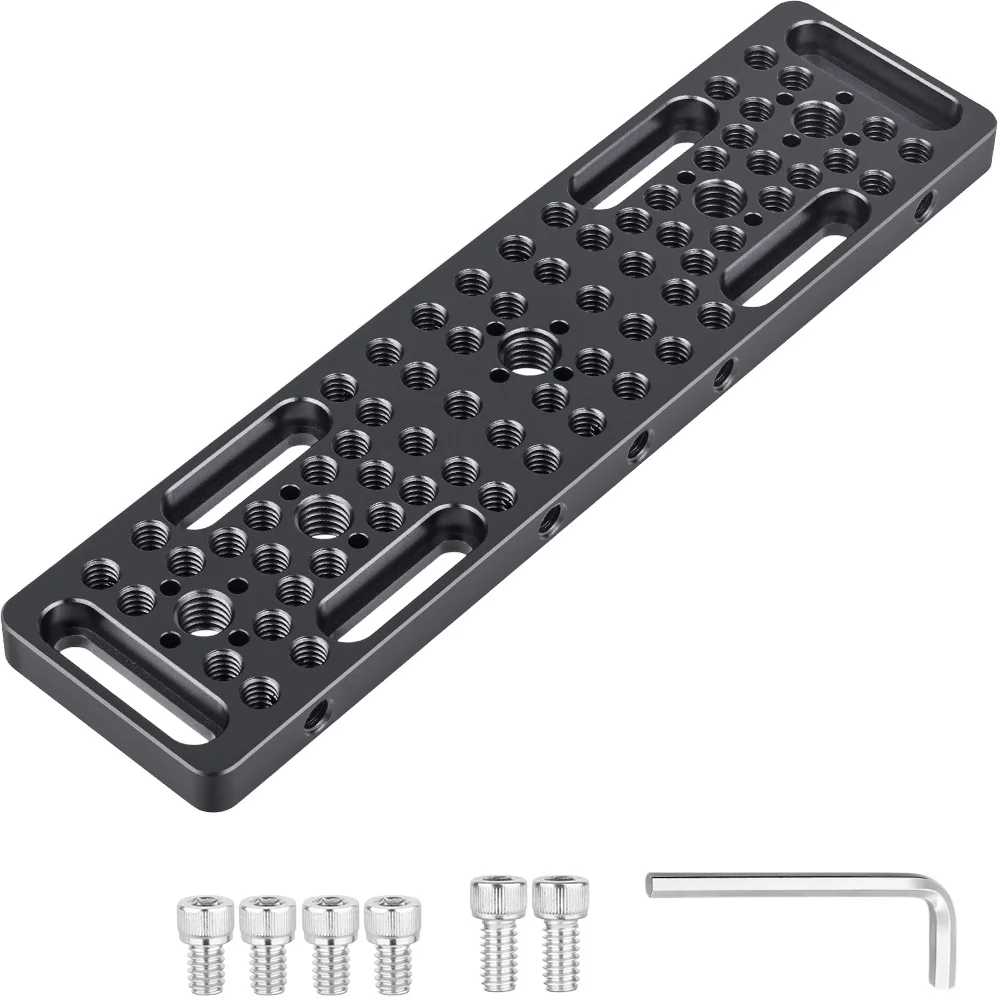 INNOREL CP2005 20*5cm Wielofunkcyjna Płytka Serowa z Gwintami 1/4\" i 3/8\" oraz Wbudowanymi Otworami Lokalizacyjnymi ARRI do Statywu Kamery — zdjęcie produktu 7