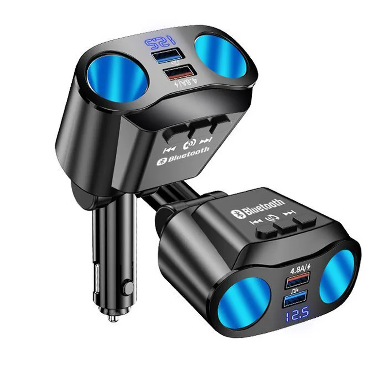 3.1A Dual USB Car Charger 2 Port LCD Display 12-24V Cigarette Socket Lighter Fast   Power Adapter  Styling