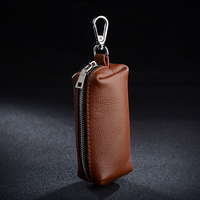 New Genuine Leather Keychain Men Women Key Holder Organizer Pouch Cow Split Car Long Key Bag Housekeeper Key Case Wallet