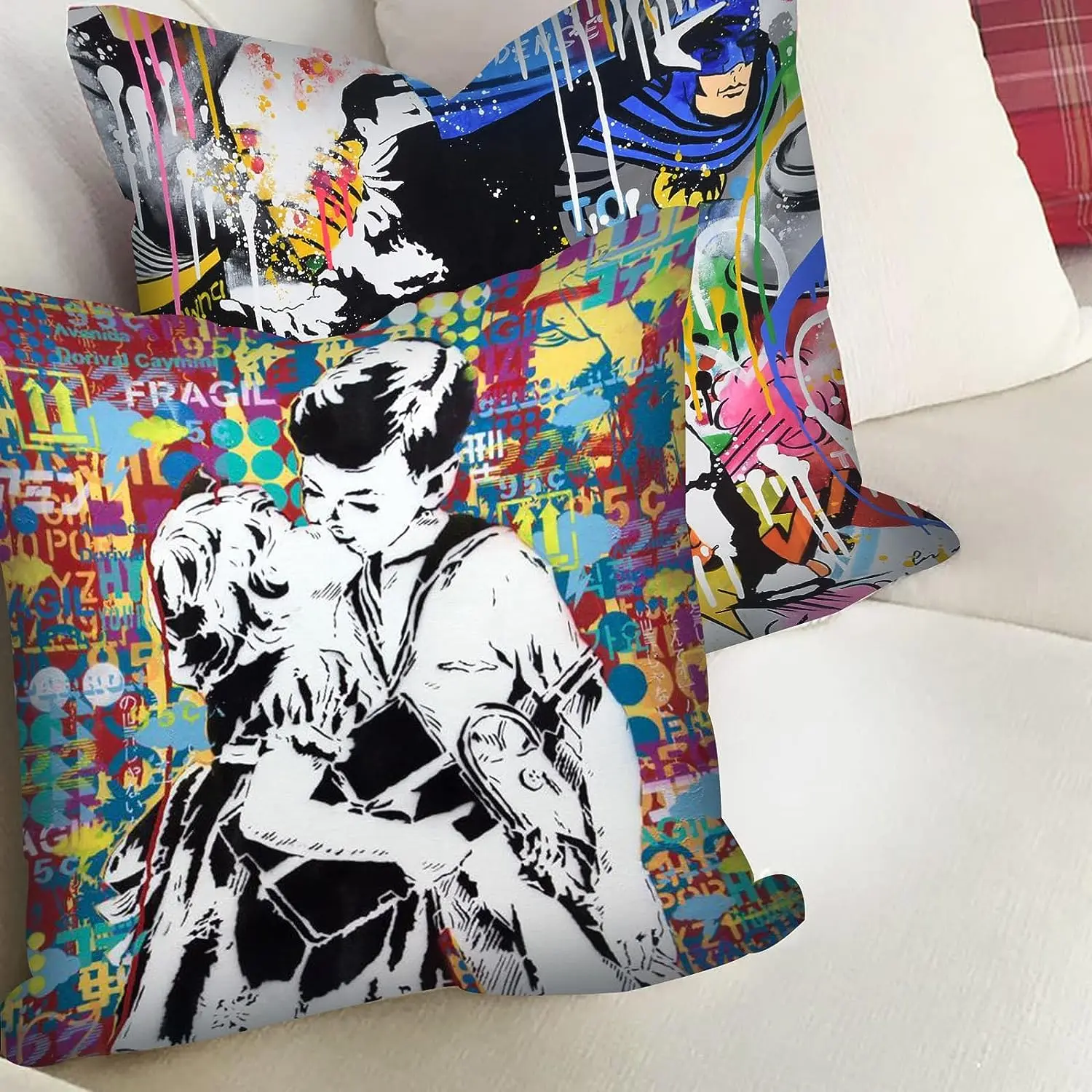 Color Printing Pillow Case Square Cushion Cover Banks Street Art Pillowcase Decorative Modern Throw Pillow Case 50*50 cm