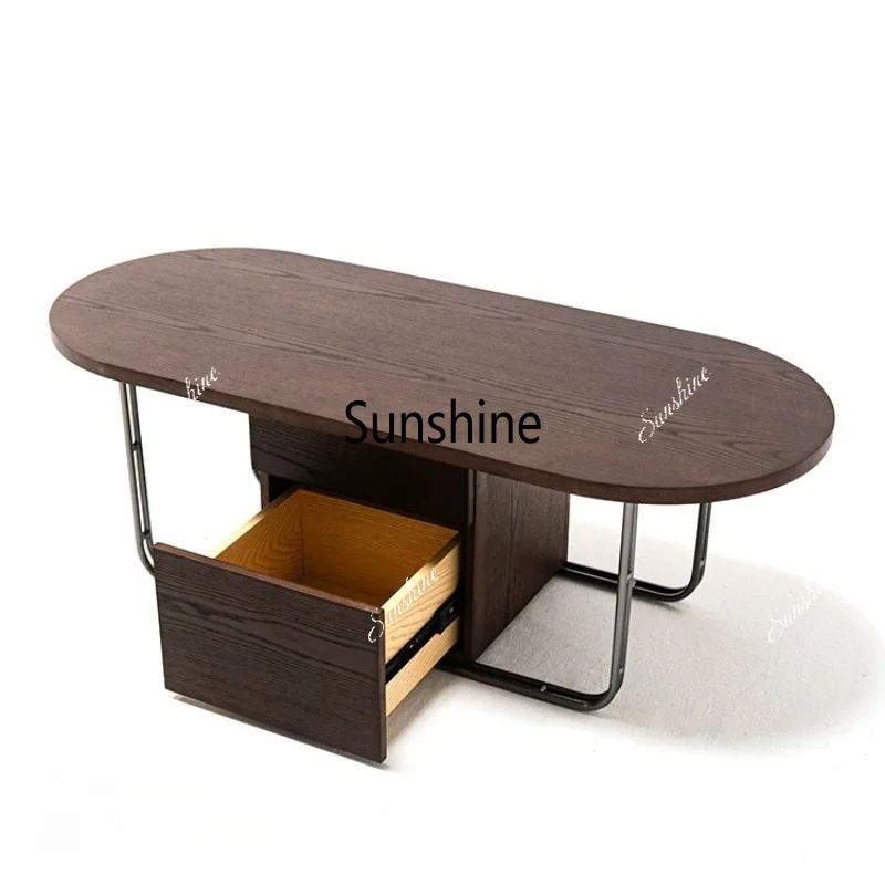 Retro solid wood coffee table medieval living room home simple tea table