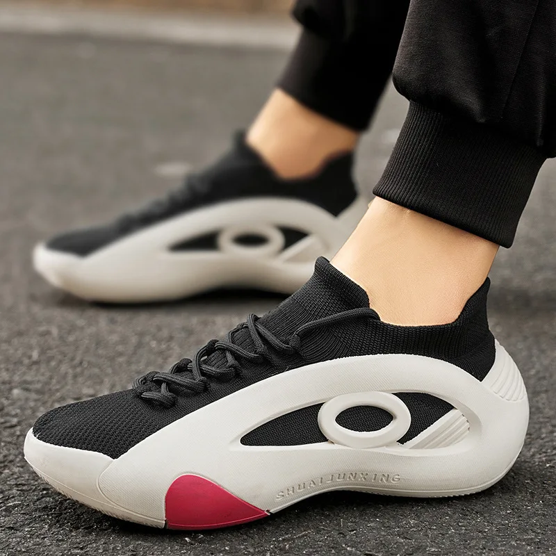 Hot Selling Men Casual Sneakers 2025Summer Comfortable Breathable Anti Slip Running Shoes Fashion Platform Designer Knit Sneaker