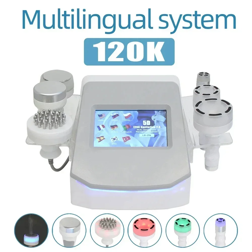 

Brand new 6 in 1 120K fat burning massage blasting beauty instrument vacuum cavitation 5D ultrasonic slimming machine