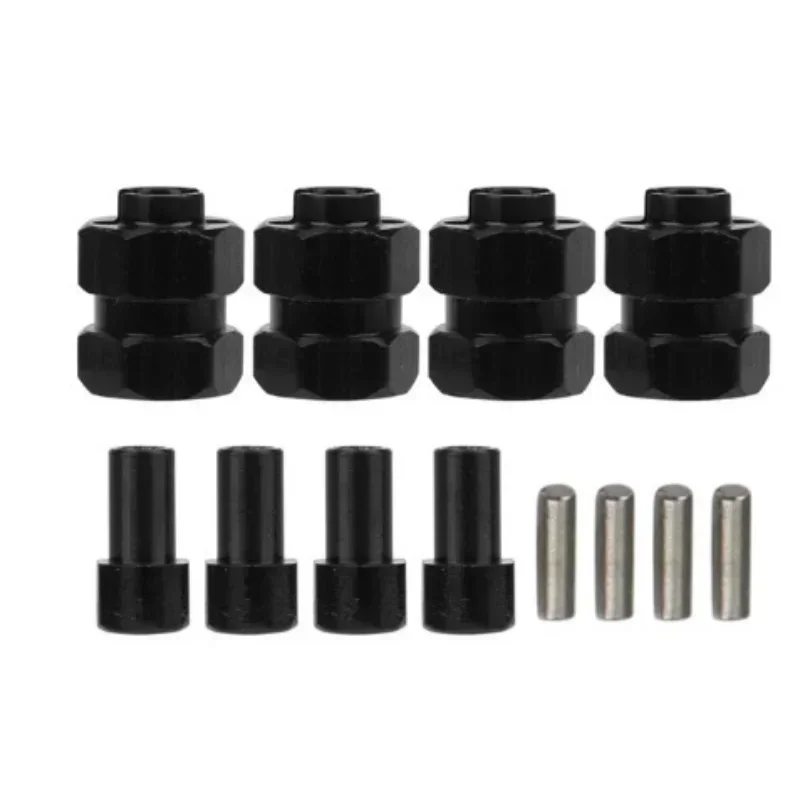 エンロン4P改良型拡張7mmホイールヘックスハブ＆ピン8.5MM厚さアップグレードRC大人向けクローラー1/24アキシャルSCX24 90081 C10用