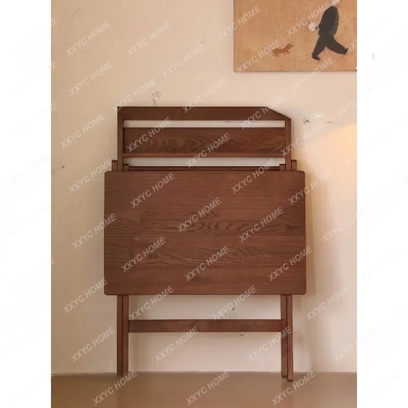 Medieval style  ash wood solid wood folding desk household small square table small desk writing desk