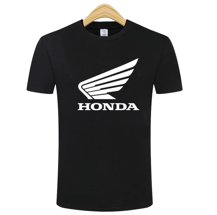 

Летняя мужская футболка Honda, простая модная летняя повседневная хлопковая футболка Honda 2025 Harajuku, дышащий топ Camiseta для внедорожного мотоцикла
