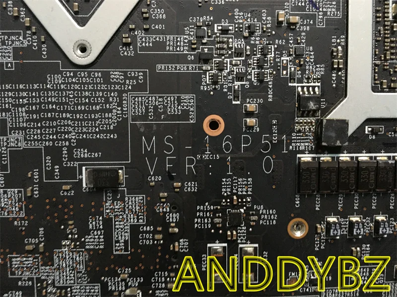 MS-16P51 Mainboard for MSI GE63 Motherboard WITH I7-7700HQ AND GTX1070M TEST OK