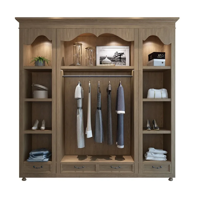 Retro shoes and bags product display cabinet, men's and women's clothing display cabinet