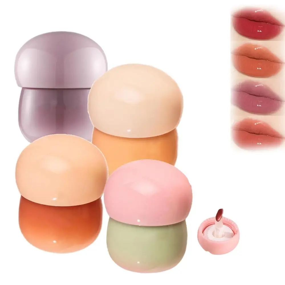 Hot Non appiccicoso sfocato budino vaso labbra colorato lucido budino bagliore balsamo per labbra liscio lucidalabbra per nutrire