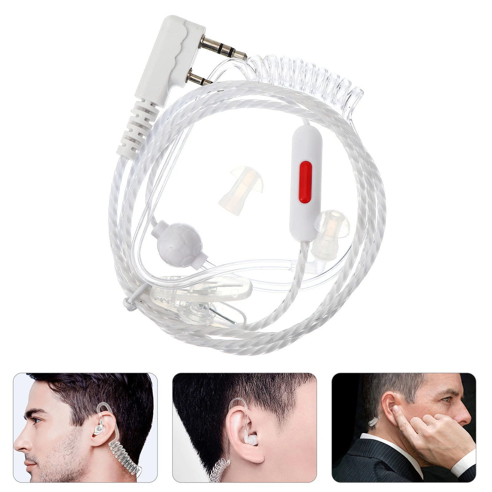 

Acoustic Tube Earpiece Radiation Free Wired Headset For Two- -Radiation Earphone Noise Isolating Mono Headset Smart
