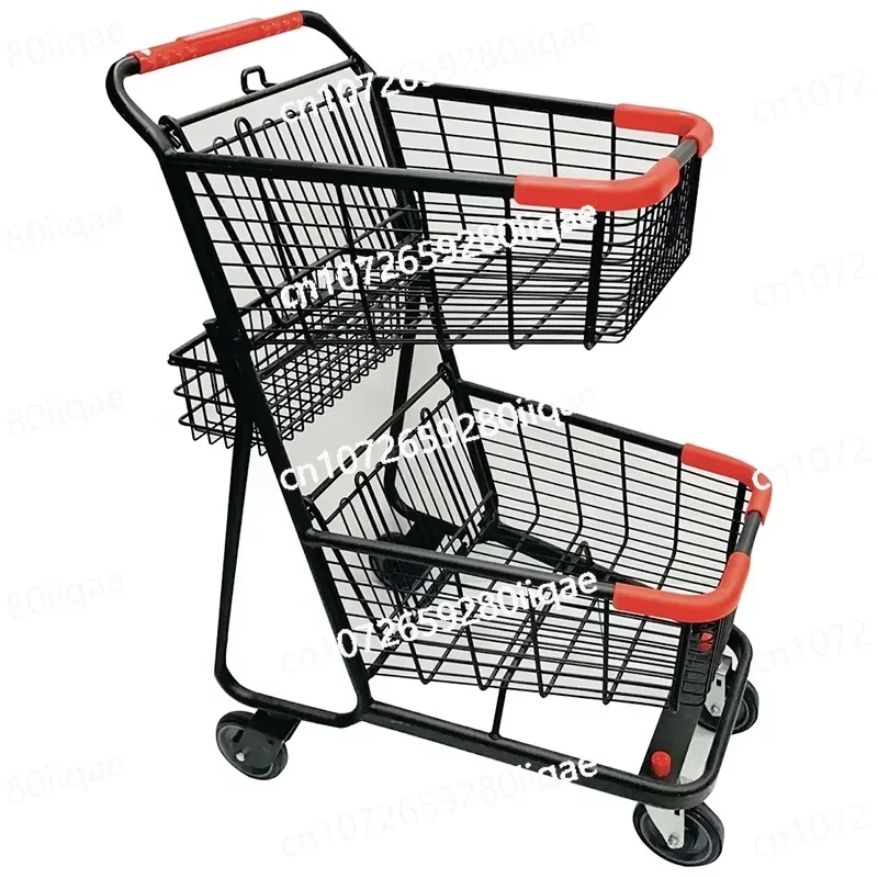 Double basket grocery shopping cart manufacturer