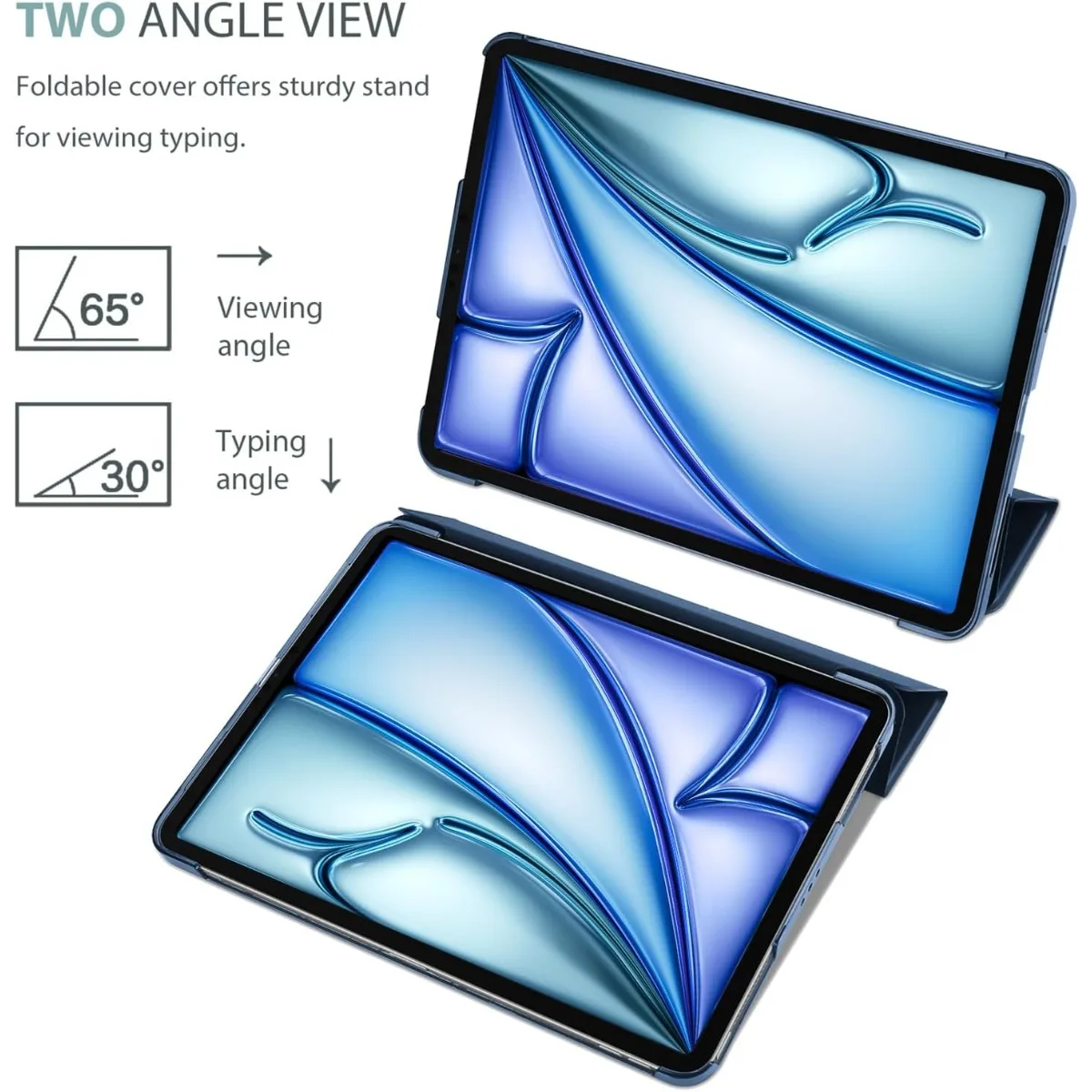 حافظة ذكية لجهاز iPad Air مقاس 11 بوصة M3 M2 2025 2024/10.9 Air 5th 4th Generation 2022 2020، غطاء حماية لهاتف Air 5 4-Navy