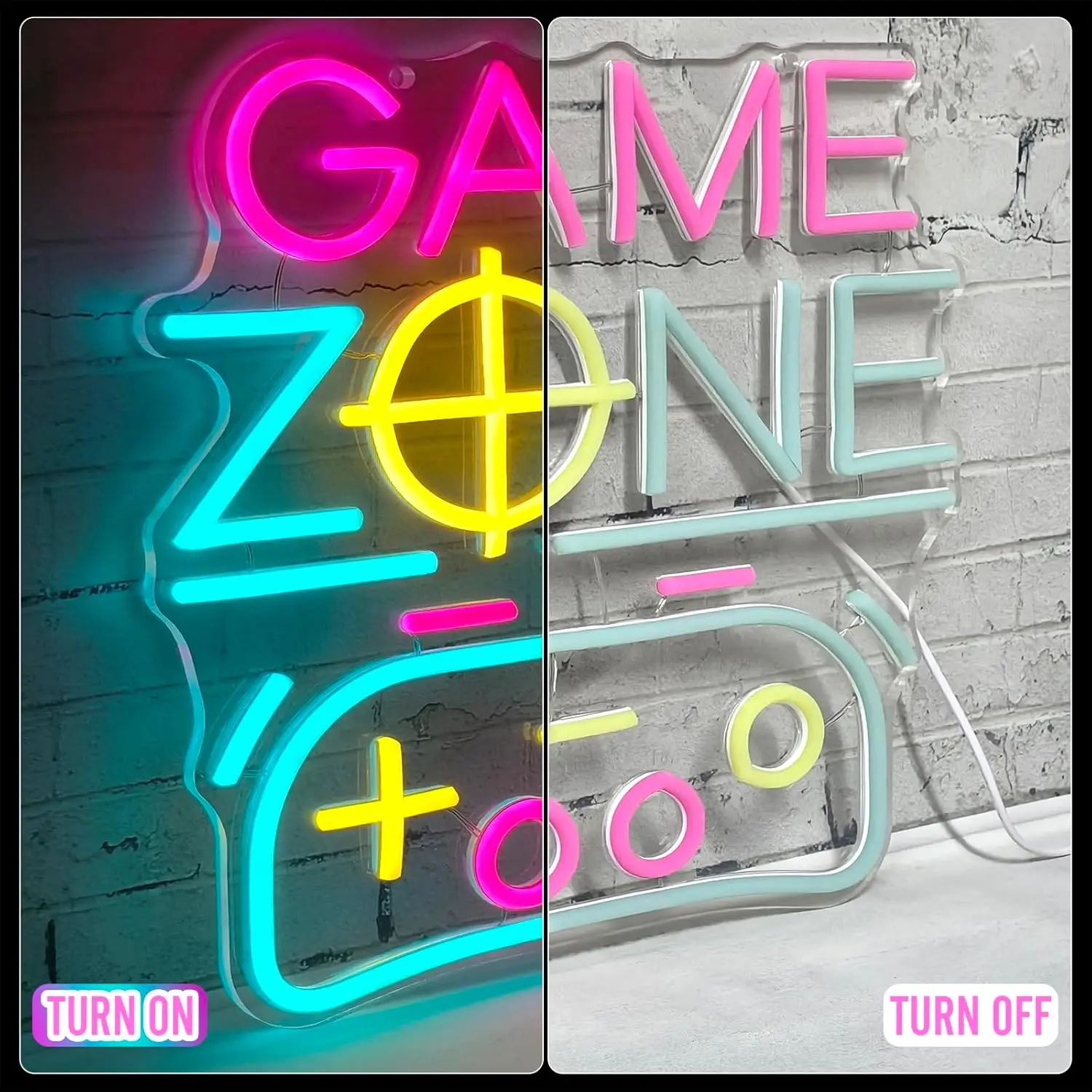 منطقة الألعاب النيون الألعاب ضوء النيون عكس الضوء USB للمنزل الإنترنت بار رجل الكهف لعبة غرفة جدار ديكور هدية للبنين أطفال المراهقين