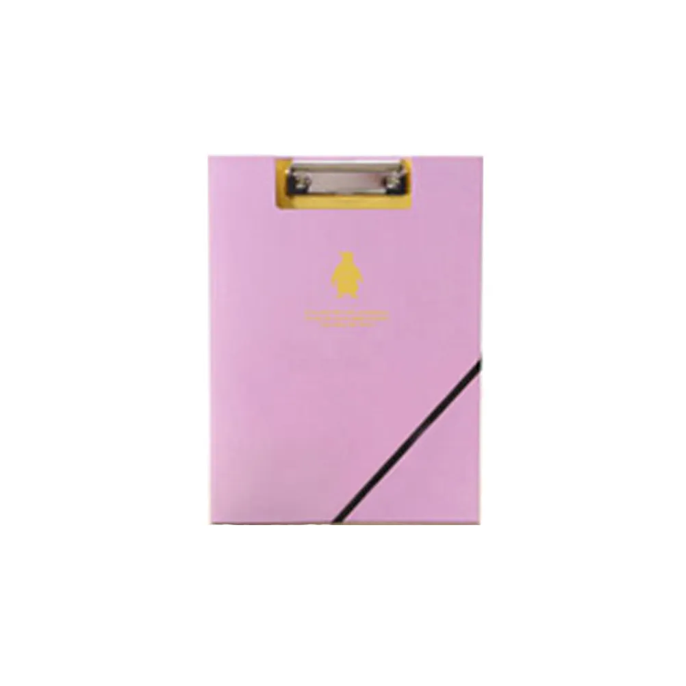 

A4 Double-Clip File Holder Document Organizer Stainless Steel Clamps Full Stretch Pen Compatibility Multifunctional Data Paper