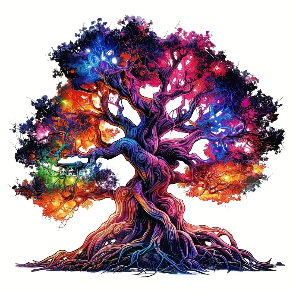 

One Shimmering Tree of Life Vinyl Decal Ideal for Vehicles Windows And Walls Self Adhesive Time Use Sticks to Glass Metal