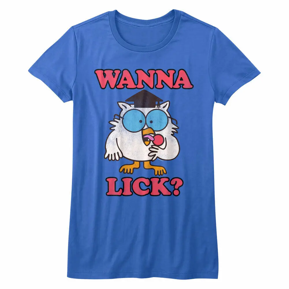 Tootsie Rolls Mr Owl Wanna Lick Women's T Shirt Candy Pops Chewy Lollipops Top