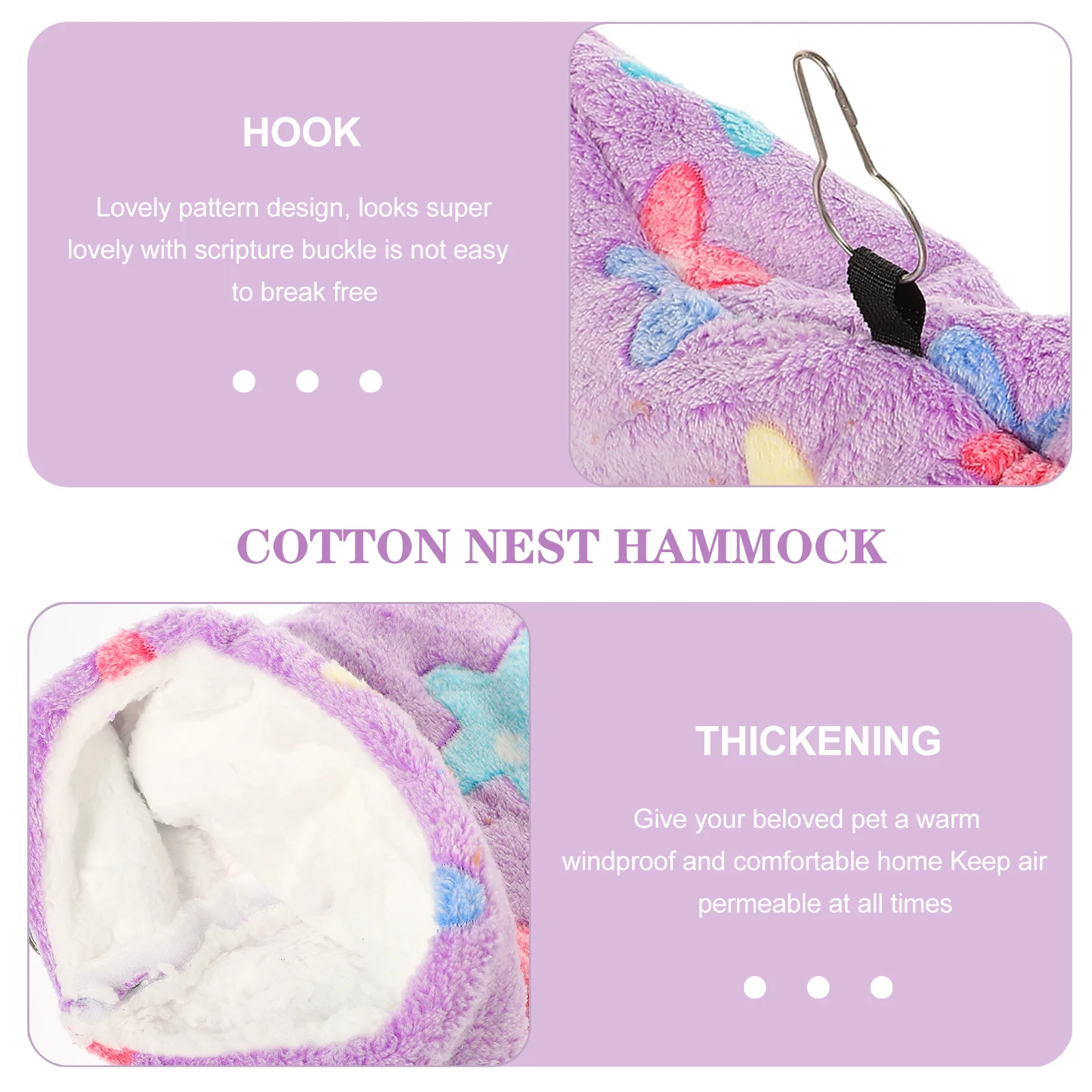 

Hamster Hammock Cotton Nest Ferret Bed Comfortable Sleeping Resting Place Small Pet Cage Accessories Ferret Hammock