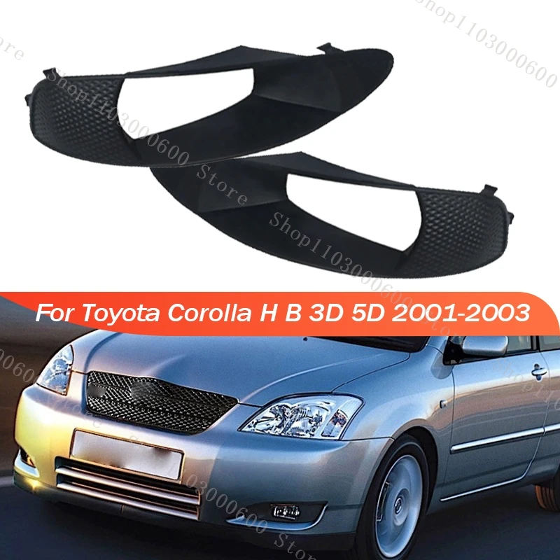 Für Toyota Corolla H B 3D 5D 2001 2002 2003 Nebelscheinwerfer-Blendenabdeckung Vorderer Stoßfänger Nebellampenrahmen Auto-Zubehör