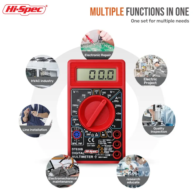 

Digital Multimeter Electric tester Battery Tester Voltmeter Ammeter Multi Meter for Electrical Car Battery Circuit Testing