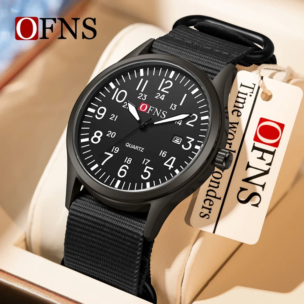 OFNS جديد 7200 ساعة كوارتز عصرية فاخرة للطلاب مقاومة للماء ومزاج بسيط كاجوال للنساء