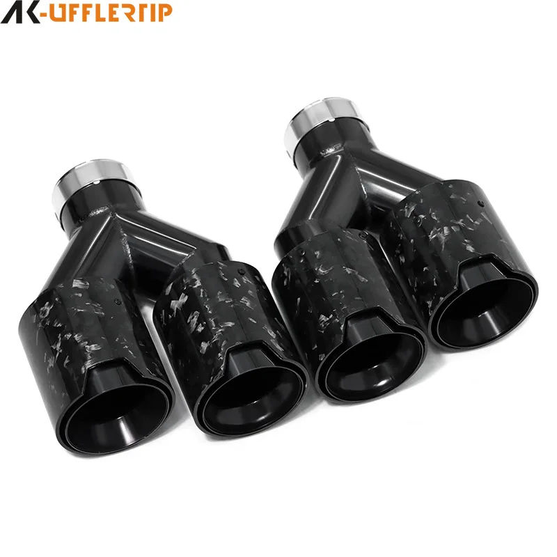 مناسبة لأنبوب عادم السيارة من سلسلة BMW من ألياف الكربون المعدلة M القياسية، واحدة من أربعة من ذيل الحلق ذو الذيل الساتان noz