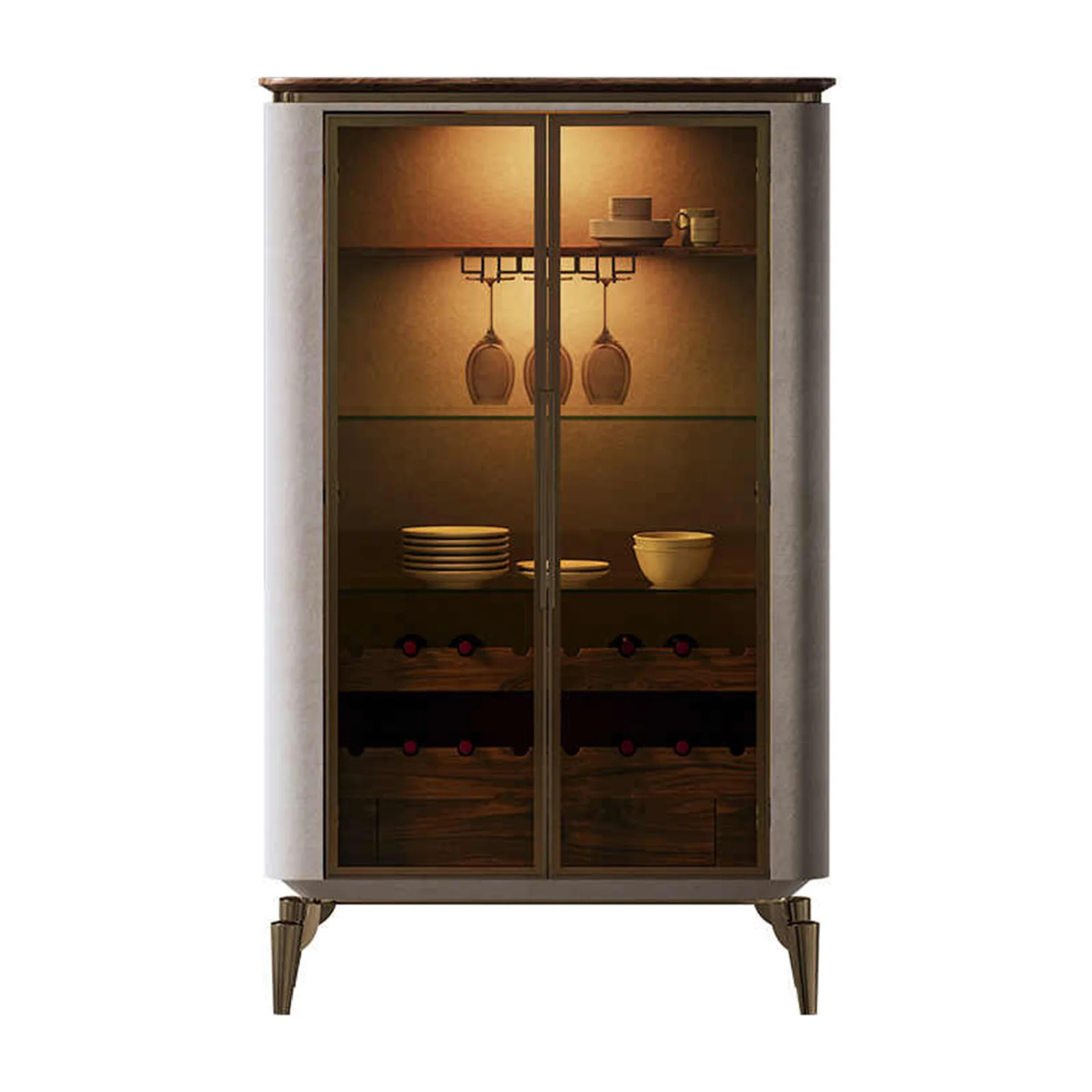 

Italian, light luxury, wine cabinet, North American, black walnut, retro, simple, side cabinet, villa, designer