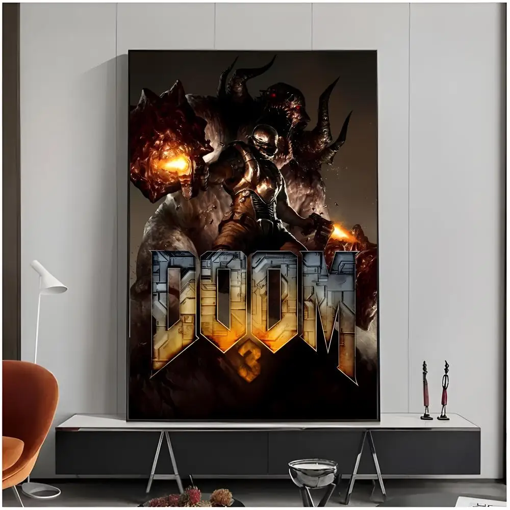 Retro Gaming D-DOOM The Dark Ages Poster Living Room Bedroom Decorative Print Unframed Decor