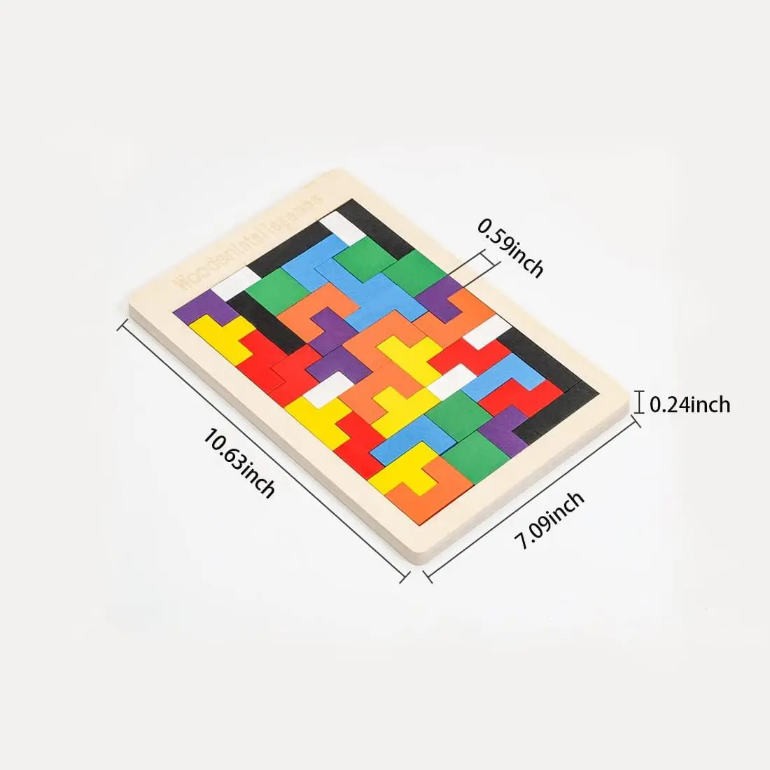 Jeu de puzzle de bloc en bois pour enfants, logique de la pensée, éducation précoce, jouets amusants, planche de puzzle d'intelligence