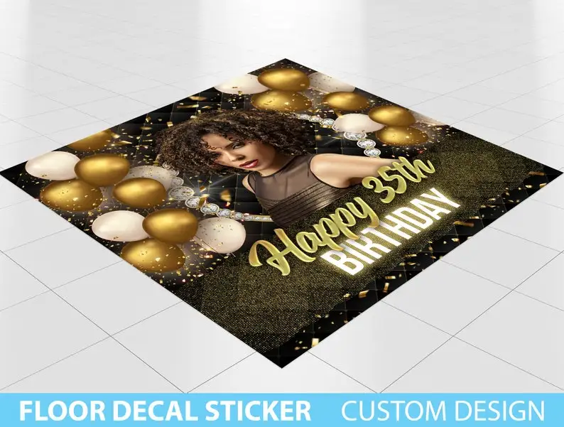 

Custom Floor Decal sticker, Removable Sticker, Vinyl Floor Banner, Adhesive Floor Banner Sticker Decal Removable, Birthday Dance