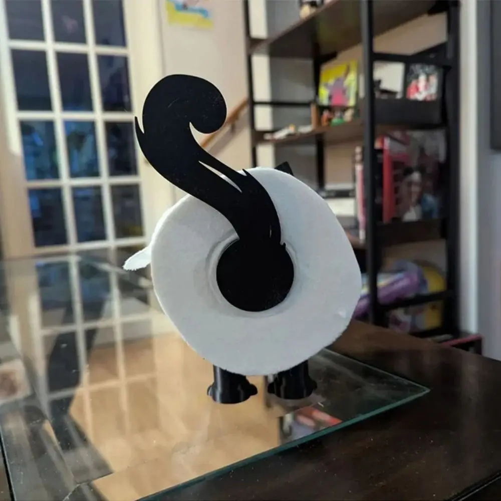 

Забавный держатель для туалетной бумаги с котом, украшение, милый держатель для рулона, очаровательный органайзер, подставка для туалетной бумаги, ткань