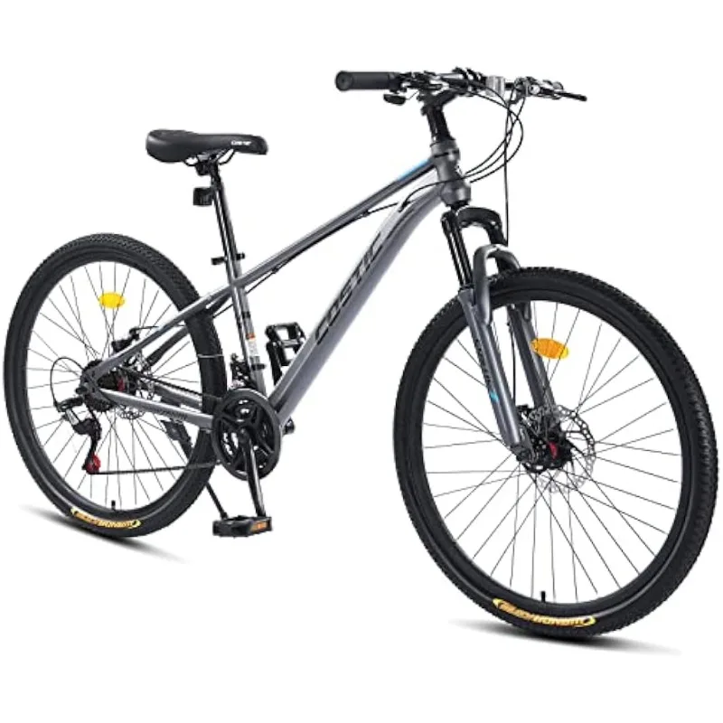 

26 Inch Youth/Adult Mountain Bike,21 Speeds,Secure Frame 26 Inch Aluminum Wheels, Suspension Fork，with Dual Disc-Brake