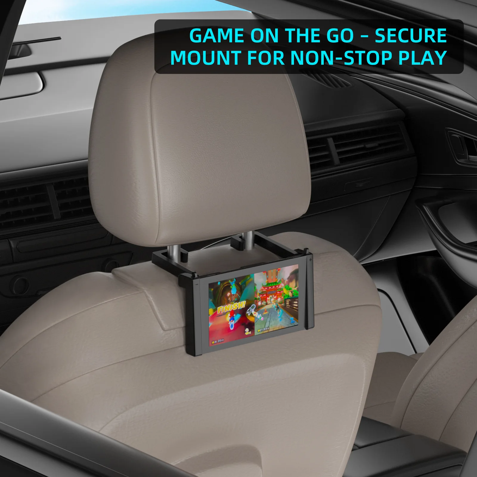 2-in-1 Car Headrest & Desktop - Gaming Console Car recension och pris