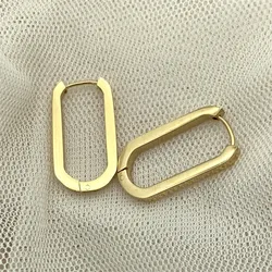 2023 Geometric Rectangle Earrings Punk Stainless Steel Earclip Earrings Women's Minimalism Jewelry Wholesale