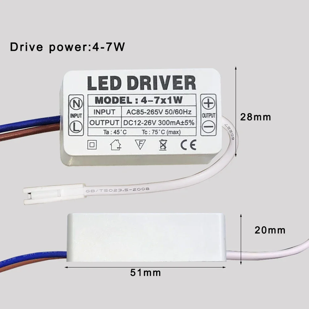 Sterownik LED 240-300mA 1-3w 4-7w 8-12w 12-18w 18-25w 25-36w Sterownik stałoprądowy LED Zasilacz do transformatora żarówki LED