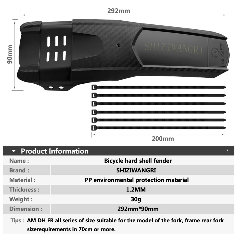 1Set Bicycle Fenders Mountain Road Bike Mudguard Front And Rear MTB Mud Guard Wings For MTB  Bicycle Cycling Accessories - Image 4