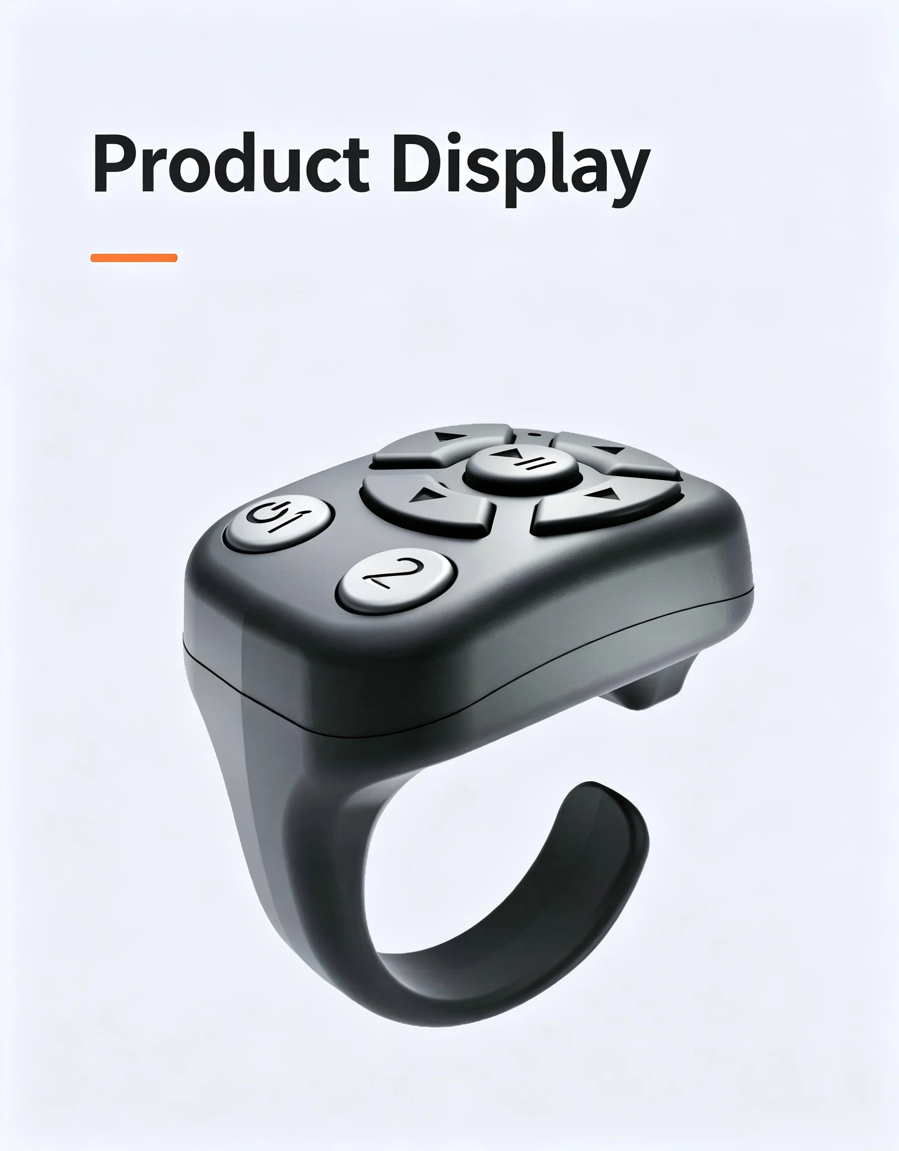 Bluetooth Scrolling Ring Wireless Remote Control, Short Video Page Turner Camera Shutter Controller, Universal Mobile Phone Tabl