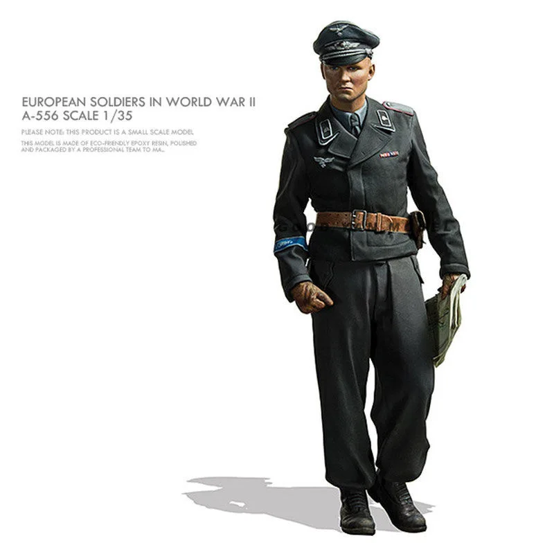 Figura de resina de soldado europeo de la Segunda Guerra Mundial, molde blanco, GK, sin montar y sin pintar, 1/16