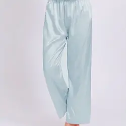 Pyjama en satin à taille élastique pour hommes et femmes, vêtements de nuit sexy, pantalon soyeux, bas doux, salon, surintendant, maison de nuit, couple, haute qualité