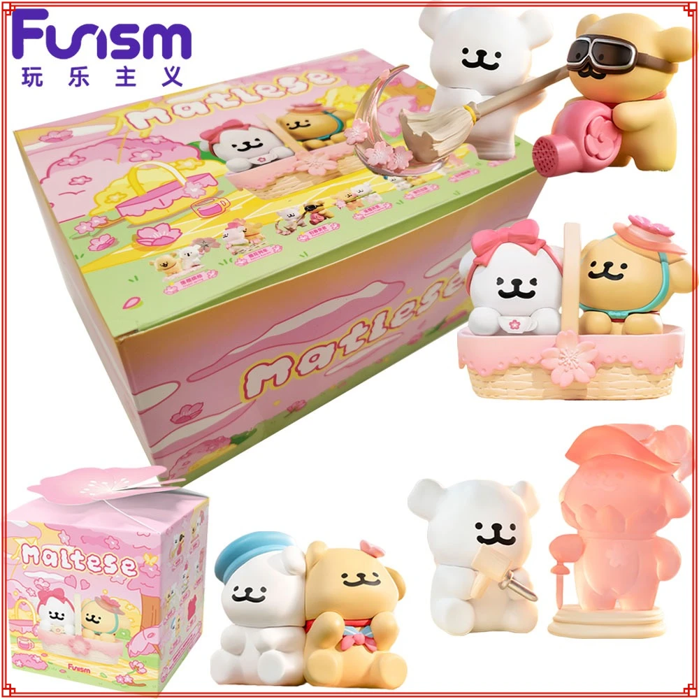 

New FUNISM Maltese Romantic Cherry Blossom Series Blind Box Hand-Made Cute Doll Ornament Gift Decoration Collectible Trendy Toys