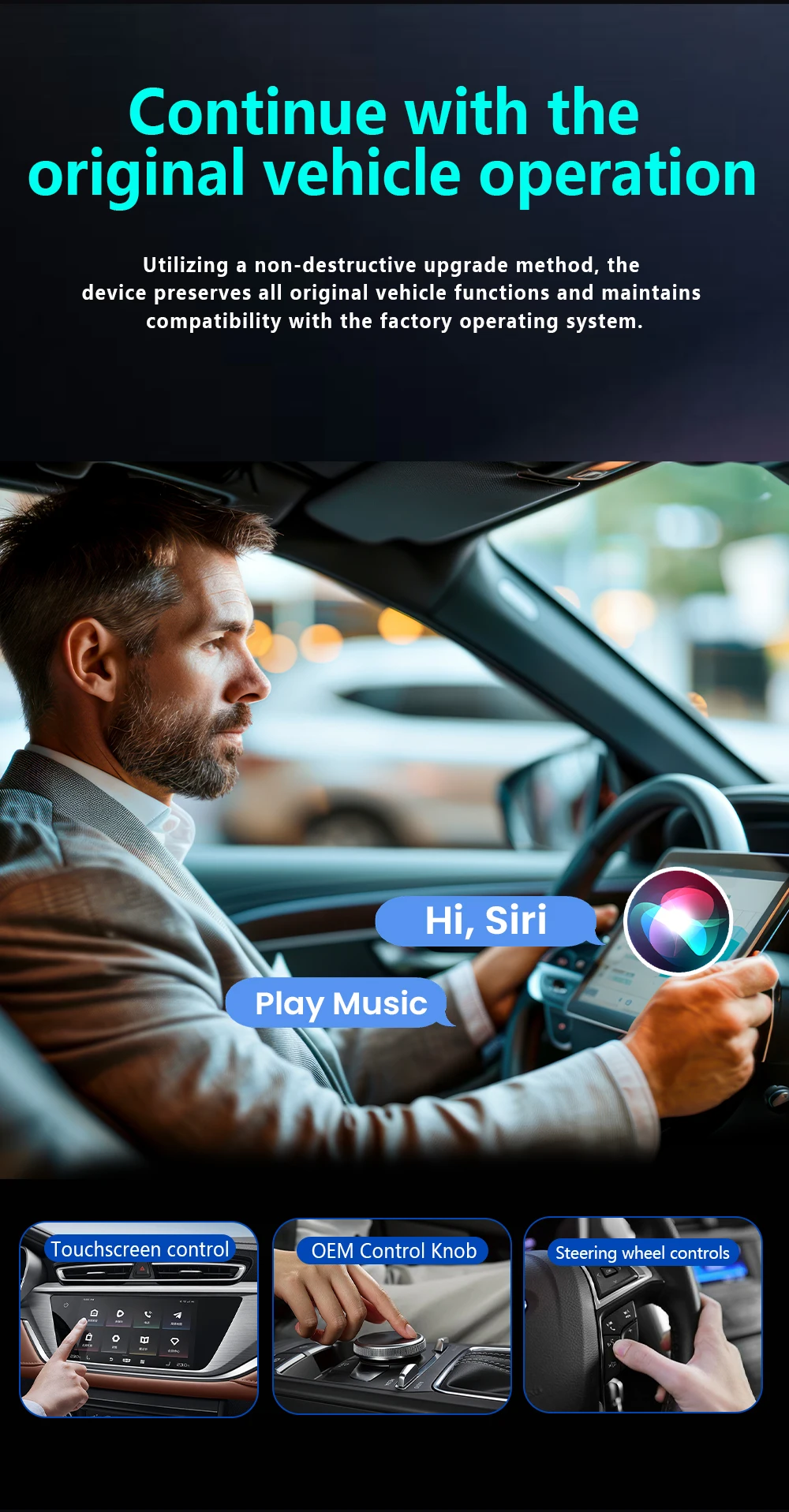 4-in-1 Upgrade Carplay Android Auto Adapter USB-Dongle Mirror Link Screen Plug&Play Intelligentes Auto-System für Apple und Android – Detail 15