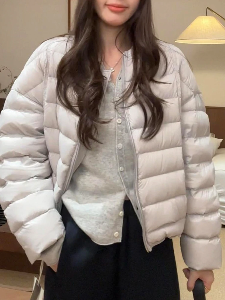 

Women's ort down Cotton Jaet Thiened Winter Coat Straight Cut Long Sve Color Commute Sle Not Hooded