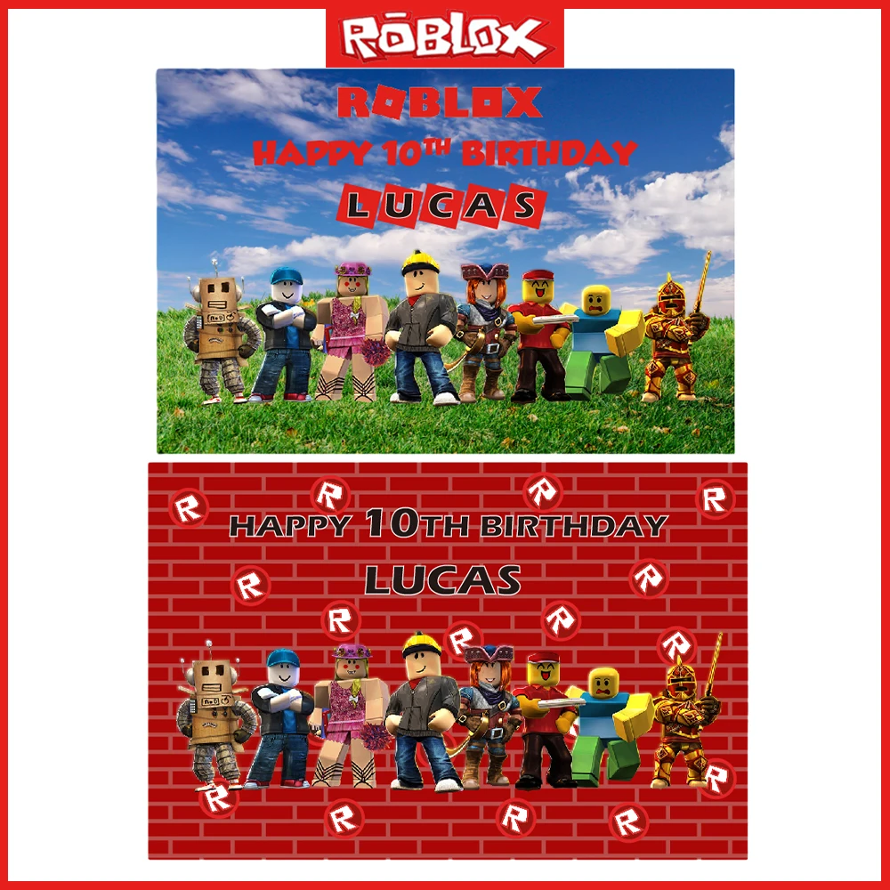 

New Roblox Game 230*300Cm Backdrop Ceremony Fashion Room Dress Up Boys Girls Theme Party Birthday Background Decoration Gift